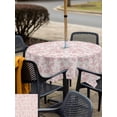 thumbnail image 6 of Square Outdoor Tablecloth with Umbrella Hole Farmhouse Pink Outside Table Cloth Waterproof Patio Table Cover Vintage Flower Leaf Botanical Plant Zipper Tablecloths for Picnic Party Camping 54x54 Inch, 6 of 8