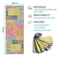 thumbnail image 2 of Pioneer Flower Floral Print Pattern Hot Yoga Mat Towel Non Slip for Hot Yoga - Quick-Drying Yoga Mat Cover with 4 Corner Pockets with Travel Bag - Hot Yoga Towel Non Slip 70"x26", 2 of 6