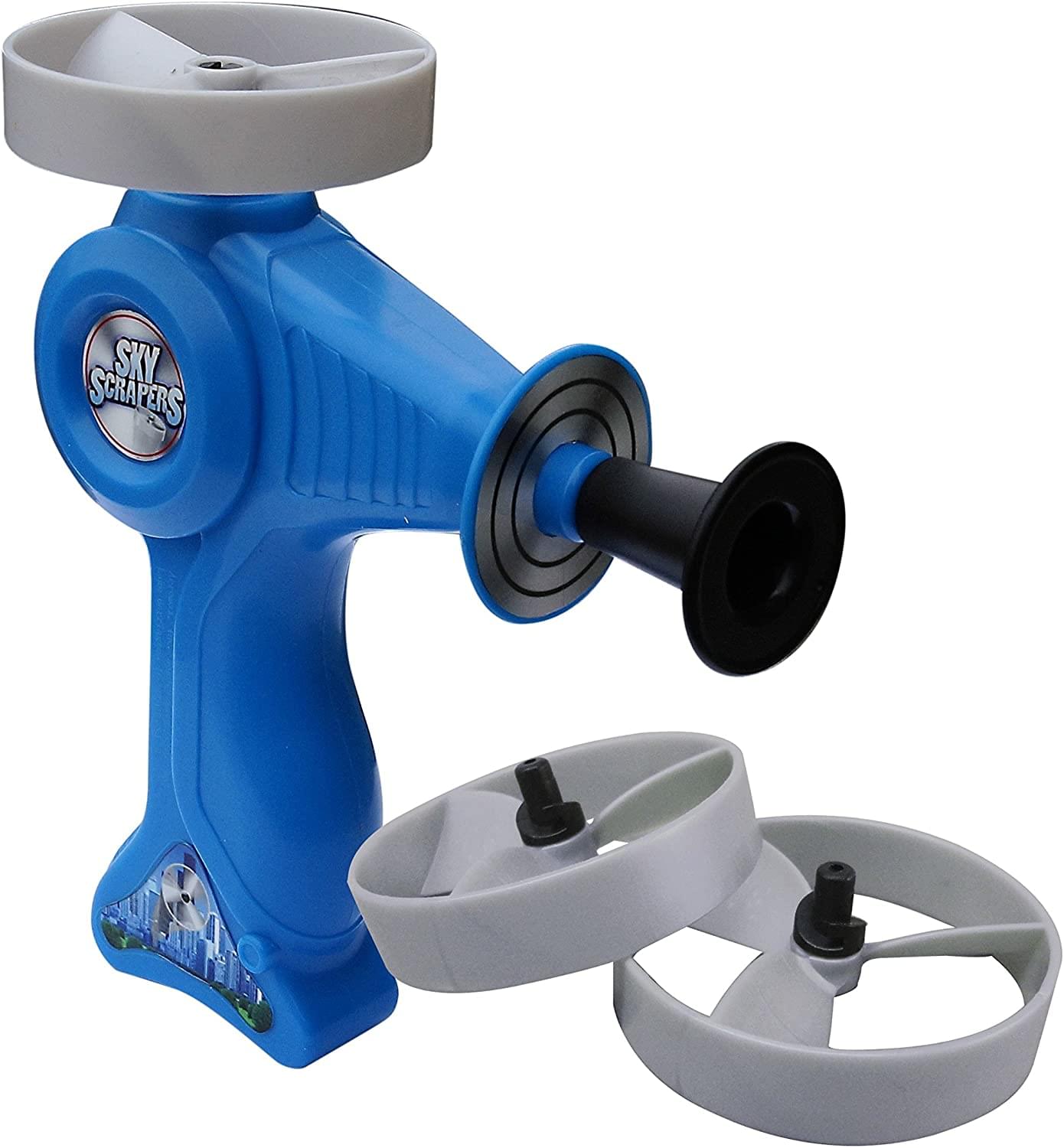 Aeromax Sky Scrapers Flying Disc Launcher Silver Streak Edition