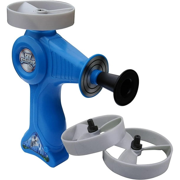 Aeromax Sky Scrapers Flying Disc Launcher Silver Streak Edition