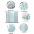 thumbnail image 6 of Throw Pillow Covers, Teal Blue Stripe Decorative Throw Pillow Covers 18x18 Inch, Modern Striped Minimalist Geometric Lines Square Linen Pillow Cases for Couch/Living Room/Sofa, 6 of 9