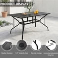 thumbnail image 4 of Yardgrace 7-Piece Patio Dining Set with Swivel Textilene Chairs & Rectangular Table, Black/Gray, 4 of 10