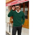 thumbnail image 3 of COOFANDY Men Casual V Neck Sweater Dress Lightweight Fitted Knit Formal Sweater Top, 3 of 11