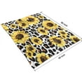 thumbnail image 4 of Leopard Sunflower Pattern Blanket,Comfortable Soft Flannel Throw Blanket,All Season,Warm Lightweight Blankets for Sofa Bed Couch Living Room Chair,60"x80", 4 of 4