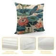 thumbnail image 4 of BCIIG Chinoiserie Nympheus Lily Lotus Pillow Covers Asian Style Throw Pillow Cover Aqua Teal Farmhouse Pillow Case Cushion Cover Home Decor for Couch Bedroom Living Room, 4 of 5