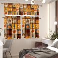 thumbnail image 5 of Maple Leave Kitchen Curtains Valance Set of 3, 3 Pieces Thanksgiving Window Curtain Tiers and Valance Sets Farmhouse Vintage Kitchen Tiers and Valance Sets, 5 of 5