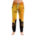 thumbnail image 2 of Womens Halloween Pants Pumpkin Graphic Jogger Trousers Stretch Waist Cuffed Ankle Casual Indoor Outdoor Bottoms Purple 3XL, 2 of 5