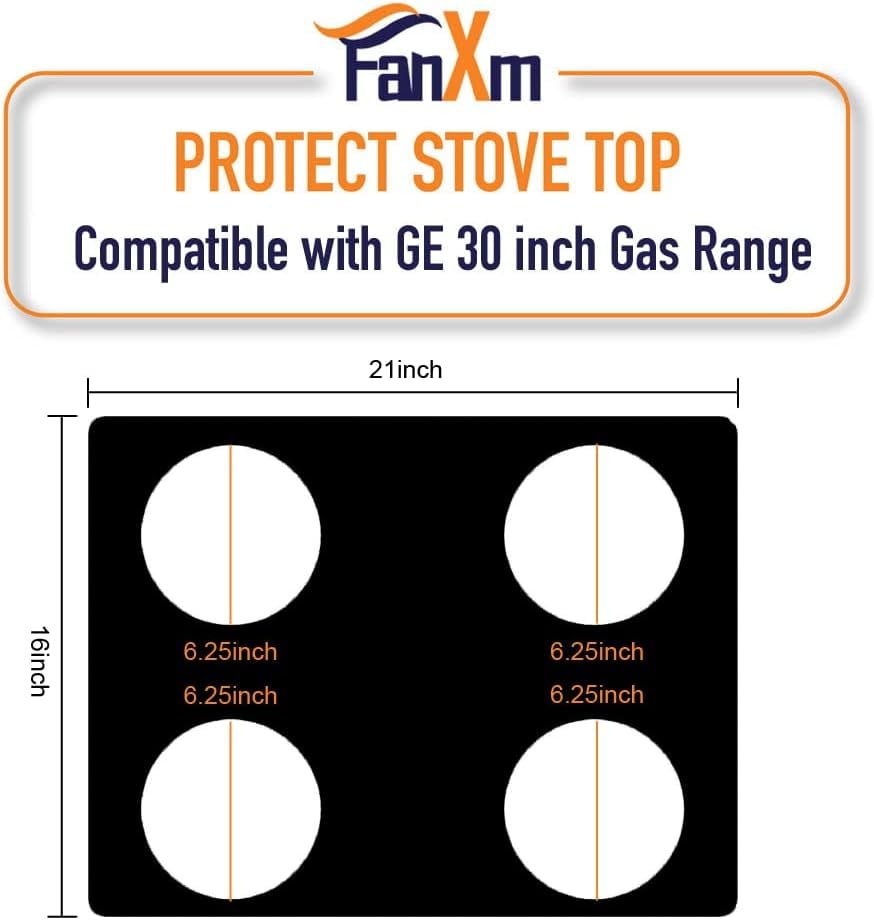 FanXm GE 30 Inch Gas Range Protector
