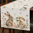 thumbnail image 2 of Easter Table Runner Linen Bunny Print Home Tablecloth Holiday Party Table Decoration Tablecloth Mat A, 2 of 5