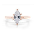 thumbnail image 2 of AFFY Marquise Shape White Cubic Zirconia Solitaire Engagement Wedding Ring In 14K Solid Rose Gold Ring Size-5, 2 of 6