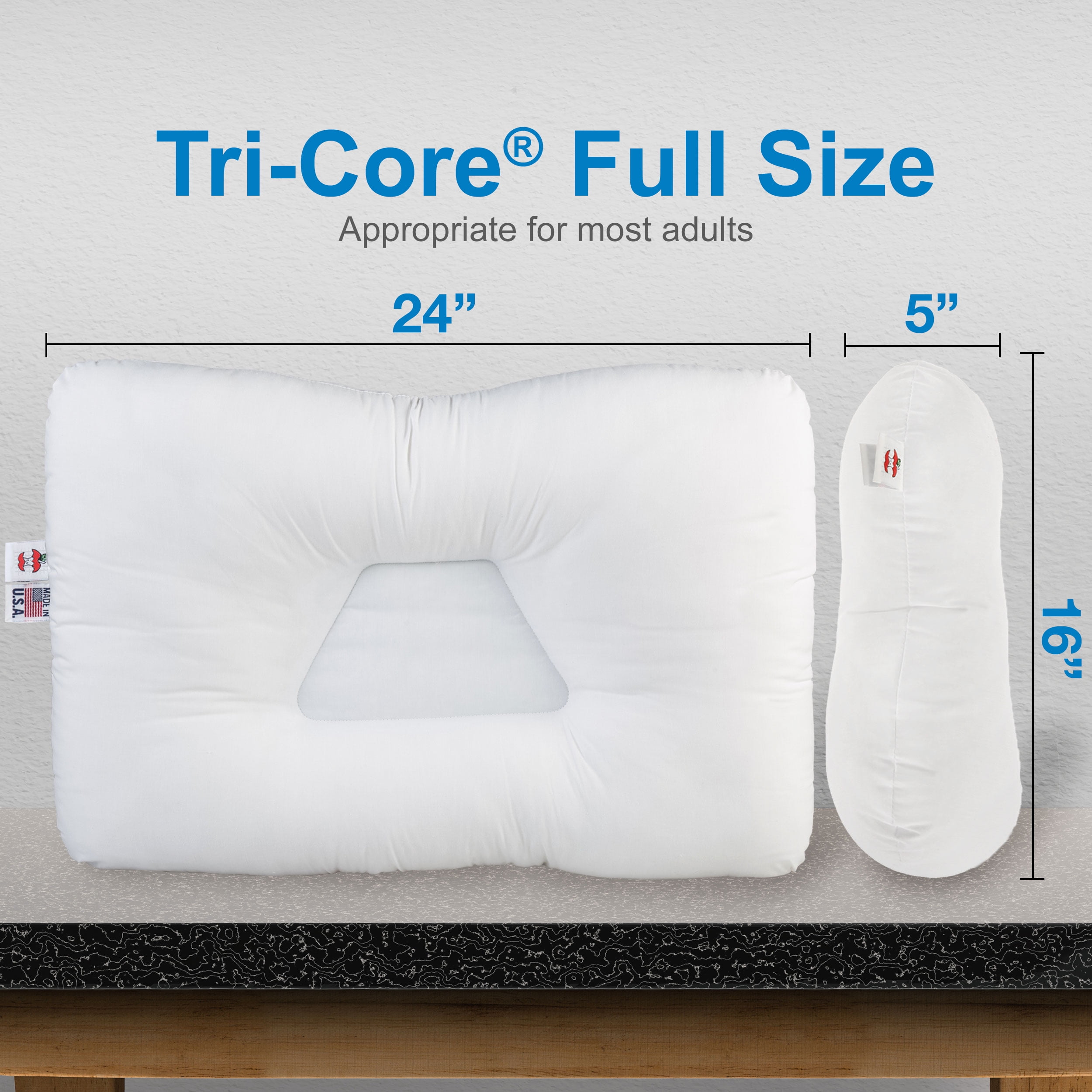Core Products Tri Core Cervical Support Pillow Petite Firm