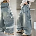 thumbnail image 5 of Boys Cargo Jogger Pants Casual Loose Fit Denim Trousers For Kids Teenager Autumn Long Pants Comfortable Outdoor Play, 5 of 5