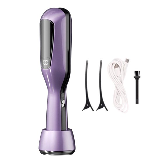 DERCLIVE Hair Trimmer, Automatic Home Care Clipper,  Cordless Split End Hair Trimmer for Dry, Damaged, Broken, Straight, Curly & Frizzy Hair Beauty Styling, Purple