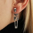thumbnail image 5 of Trendy Halloween Skeleton Dangle Earrings For Women Vintage Punk Gothic Skull Black Cat Goth Earring Party Funny Jewelry Gifts, 5 of 6