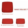 thumbnail image 4 of Outsunny 14Pcs Outdoor Cushion Covers, Patio Cushion Covers, Red, 4 of 10
