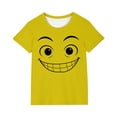 thumbnail image 2 of HOMADLES Toddler Boy Short Sleeve&nbsp;Graphic Tees Crewneck Summer Lightweight T Shirt for Boys, Yellow 11-12 T, 2 of 6