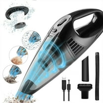 Portable Car Vacuum Cleaner, High Power Cordless Handheld Vacuum For Car, Rechargeable Wet Dry Hand Held duster for Detailing and Cleaning Car Interior Home Car Dual Purpose (Black)