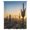 Blue, variant on Western Cactus Sunrise Sheer Curtains 72 Inches Long, Modern Abstract Art Retro Light Filering Curtains, Breathable Simi Curtain Privacy Drapes for Living Room Bedroom Lightweight Window Treatment