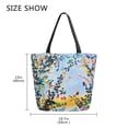 thumbnail image 5 of FORMRS Womens Canvas Tote Bag with Zipper Inner Pocket Shoulder Handbag, Colorful Leaves, 5 of 7