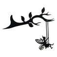 thumbnail image 1 of Estatua mariposa, decoración de , artesanías, estacas de árbol negro, adorno de inserción para interiores y exteriores L Gloria Estatua de silueta de hada, 1 of 8