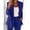 Blue plus size blazer set a1, variant on Cagogo Women Plus Size 2 Piece Set Open Front Long Sleeve Blazer Elastic Waisted Pants Casual Business Office Lounge Outfits Solid Matching Travel Clothes, Army Green S