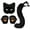 L-Black, variant on Festive : Deluxe Masquerade Dress Set Realistic Furry Cat Mask Gloves & Tail for Masquerade Mask for Women and Festive Fun