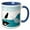 Blue/White, variant on 3drose, Arctic Animals - Narwhal Penguin and Orca, 11oz Mug