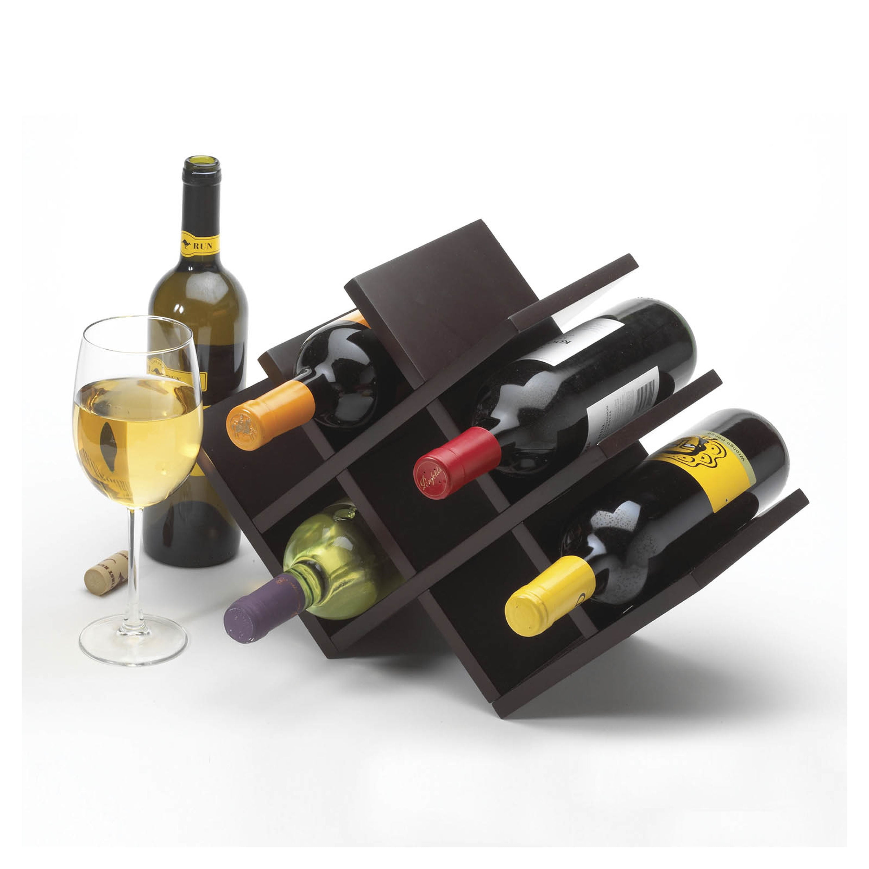 Kamenstein 8-Bottle Butterfly Wine Rack in Dark Brown - Walmart.com