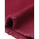 thumbnail image 5 of Falda de mezclilla INSPIRE CHIC para mujer, casual, desgastada, hasta la rodilla, en rojo profundo, 5 of 6