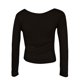 thumbnail image 4 of Blusa de manga larga delgada sexy con rosca sólida informal de moda con cuello redondo para mujer Fridja  fksj233, 4 of 4