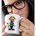 thumbnail image 2 of 3drose, Funny Cute Evil Scary Clown Drinking Martini Cartoon, 11oz Mug, 2 of 6
