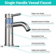 thumbnail image 4 of Aquaterior Single Handle Deck-mount Vessel Faucet Bathroom Vanity Mixer Tap, 4 of 11