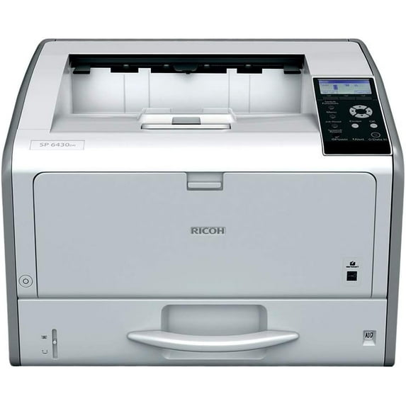Restored Ricoh SP-6430DN Monochrome Laser Printer – Single Function, A3/A4, 43 PPM, Network Ready