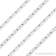 thumbnail image 2 of 1.2mm D-Cut Pave Cardano / Boston Link Italian Chain Necklace in 925 Sterling Silver w/ Rhodium, 2 of 2