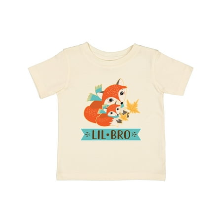 

Inktastic Little Brother Woodland Fox Lil Bro Gift Baby Boy T-Shirt
