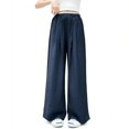 thumbnail image 4 of CPNG Girls Wide Leg Pants Elastic High Waist Straight Leg Casual Pants Lightweight Breathable Streetwear Pants, 4 of 7