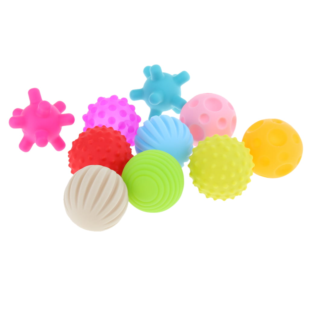 Kids Soft Massage Sensory Balls Sound Toys Development Educational Puzzle 10Pcs 