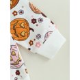 thumbnail image 6 of GXFC Toddler Baby Girl Halloween Outfits 6M 12M 18M 2T 3T Kids Boys Long Sleeve Pumpkin Print Sweatshirt+Elastic Pants Set Children Halloween Day Fall Clothes 2Pcs Set, 6 of 8