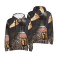 thumbnail image 4 of Zufioo Graffiti Cool Duck Design Fleece Comfortable Hoodie for Mens,Sweatshirt for Men,Pullover Hooded Sweatshirt for Men -XX-Large, 4 of 5