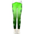 thumbnail image 6 of Bainana Girls St Patricks Day Printed Leggings Elastic Waist Tiper Leg Casual Yoga Pants Comfortable Stretch Little Girls Athletic Playwear Bottoms Green3 Size 6-7 Years, 6 of 6