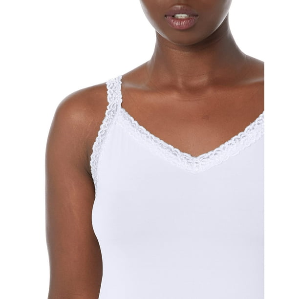 Vanity Fair Womens Perfect Lace Spincami Camisole, 2XL, Star White 