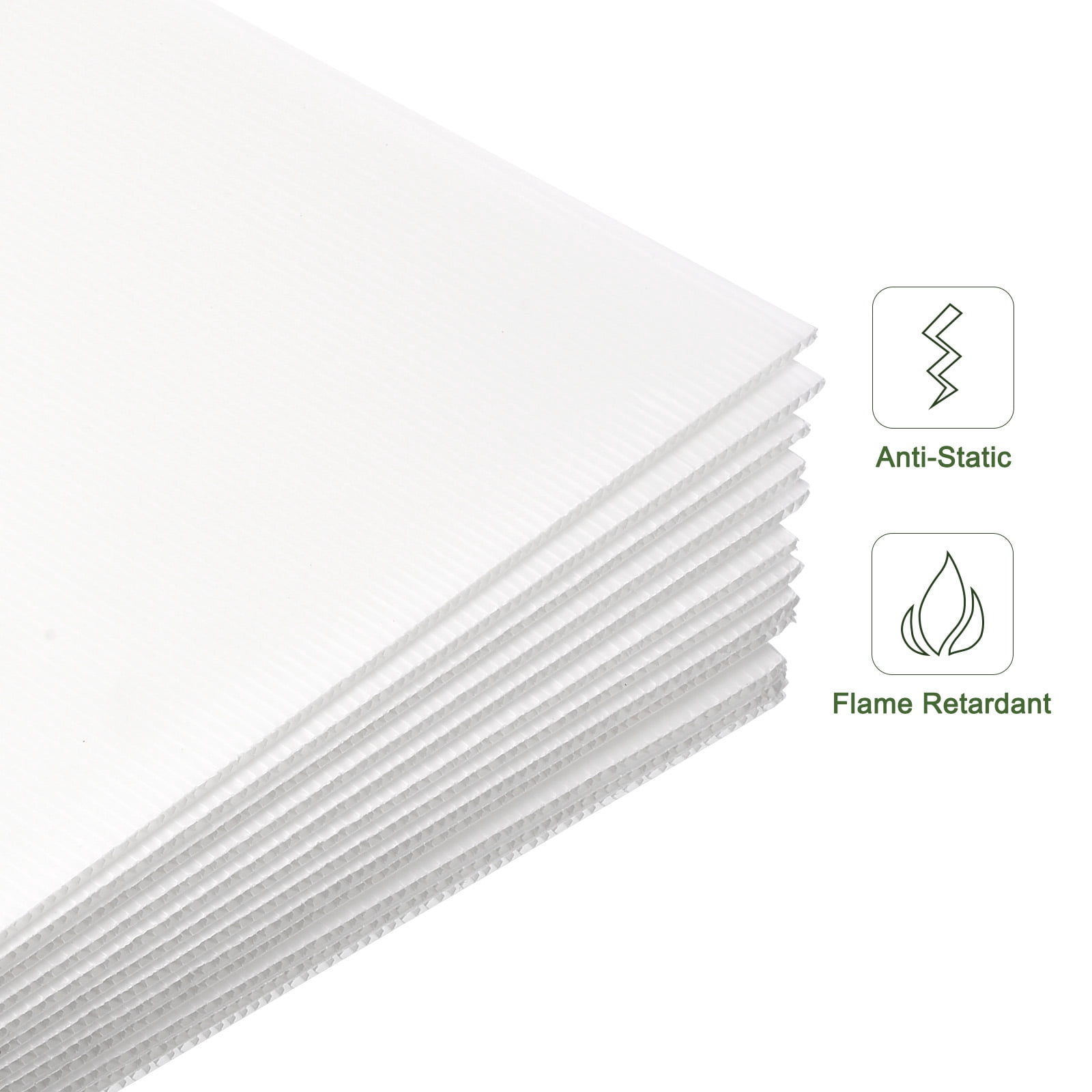 Uxcell Blank Yard Signs, 16"x12" Corrugated Plastic Sheet, White Lawn Sign, Garage Sale Sign, Open House Sign, 20 Pack