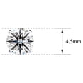 thumbnail image 3 of SuperJeweler 3/4 Carat Lab Grown Diamond Stud Earrings In Sterling Silver For Women, 3 of 5