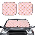 thumbnail image 2 of Lukts Rabbit And Carrot Print 2 Piece Car Sun Shade Windshield,Foldable Car Shade Front Windshield with Keeps Your Vehicle Cool-Small, 2 of 6