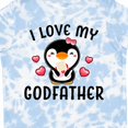 thumbnail image 4 of Inktastic I Love My Godfather with Cute Penguin and Hearts Girls Toddler T-Shirt, 4 of 5