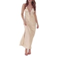 thumbnail image 1 of WIFORNT Robe Longue Élégante pour Femmes Imprimé Floral/patchwork Dentelle Col en V Profond Robe Sans Manches Été devant Nouée Dos Nu Robe de Soirée, 1 of 7