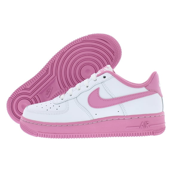 Nike Air Force 1 Leather GS Girls Shoes Size 7, Color: White/Magic Flamingo