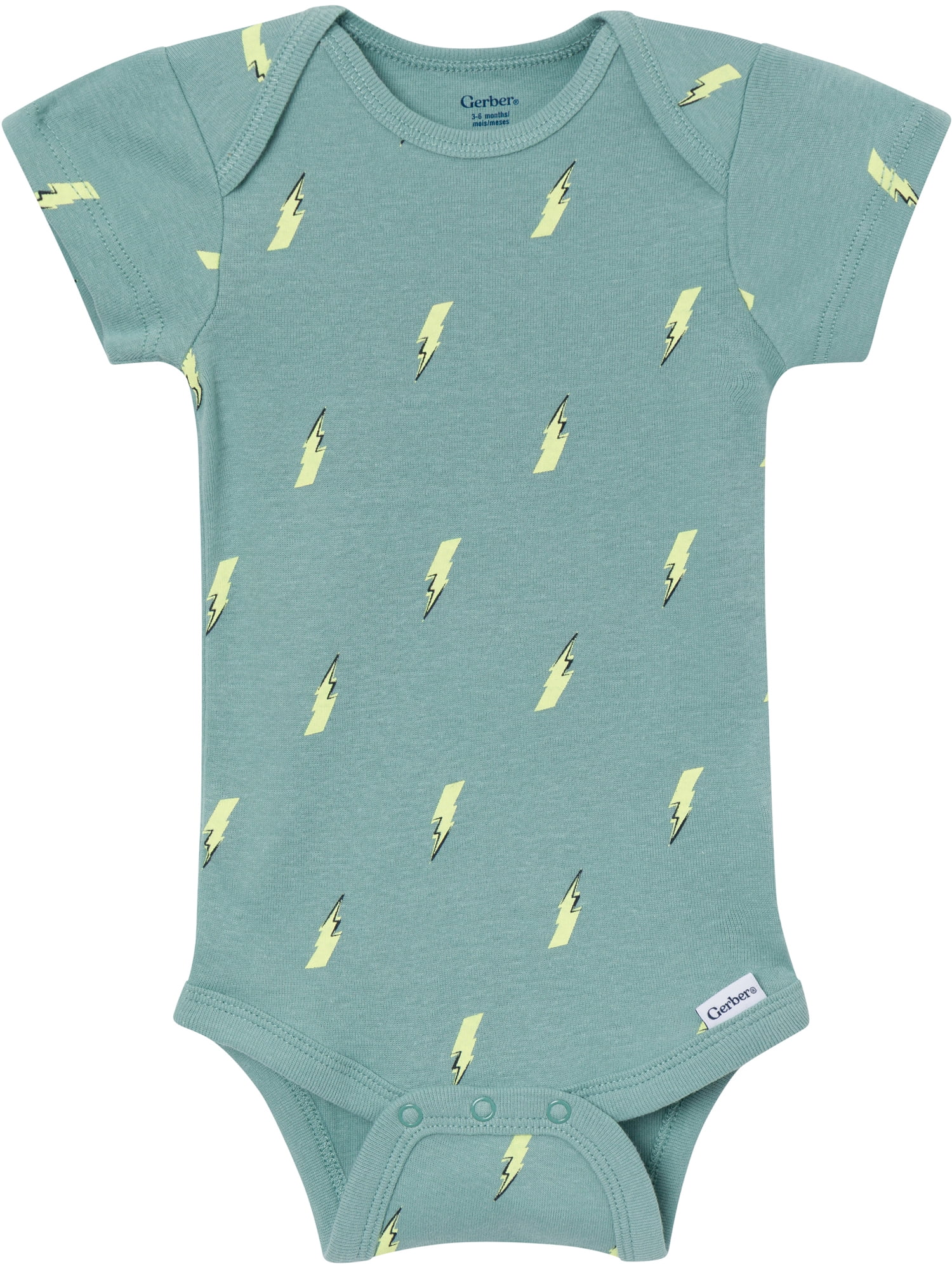 Gerber Baby Neutral Short Sleeve Onesies, 8-Pack, Sizes 0/3 Newborn - 12 Months