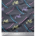 thumbnail image 1 of Soimoi Poly Crepe Fabric Small Bird,Fish & Heron Bird Print Fabric by The Yard 52 Inch Wide, 1 of 3