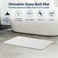thumbnail image 4 of LIZEVINC Non-Slip Diatomaceous Earth Stone Bath Mat – Super Absorbent Quick Dry Diatomite Shower Mat for Bathroom Floor, Fast Drying Bathroom Mat, 23.6" x 15.4", White, 4 of 11